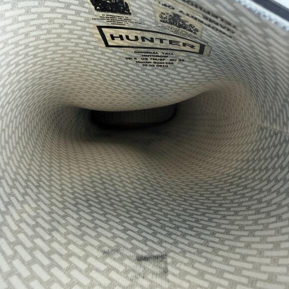 Hunter Original Tall Boots Womens 8 Black Matte Rain Waterproof Rubber Buckle 39 - Picture 11 of 11